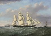 Joseph heard bound merchantman passing Anglesey oil painting artist